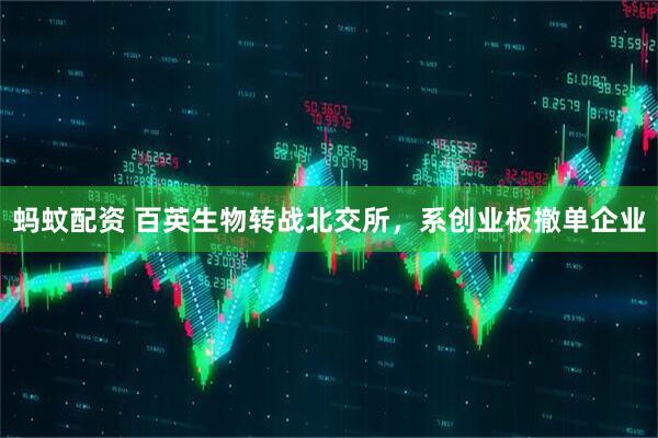蚂蚊配资 百英生物转战北交所，系创业板撤单企业