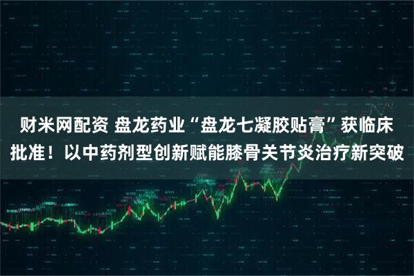 财米网配资 盘龙药业“盘龙七凝胶贴膏”获临床批准！以中药剂型创新赋能膝骨关节炎治疗新突破